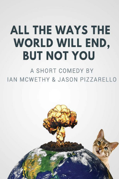 A mushroom cloud coming out of the earth, as a skeptical cat looks on, text reads 